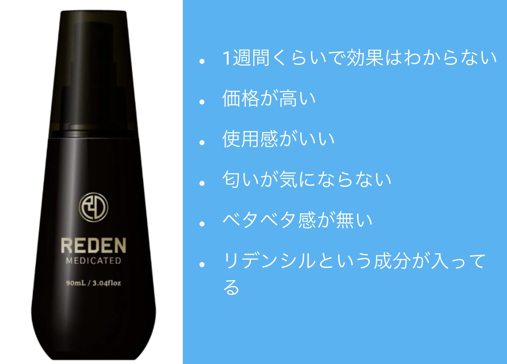 REDEN(リデン)育毛剤の口コミ10月21日版！育毛剤効果なしは嘘？知恵袋や2chで評判を調査