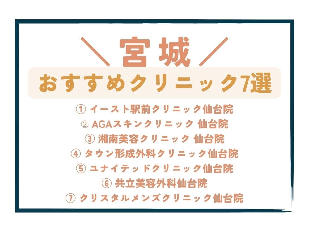 【宮城】AGA治療が安い！おすすめクリニック7選