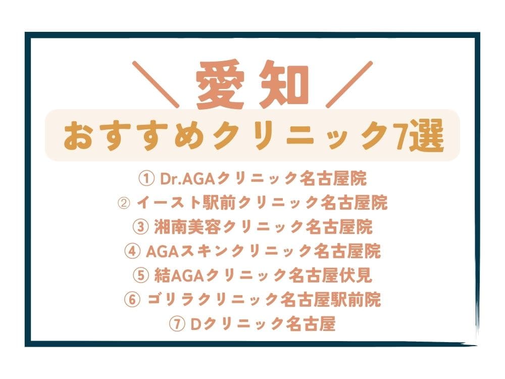 【愛知】AGA治療が安い！おすすめクリニック7選