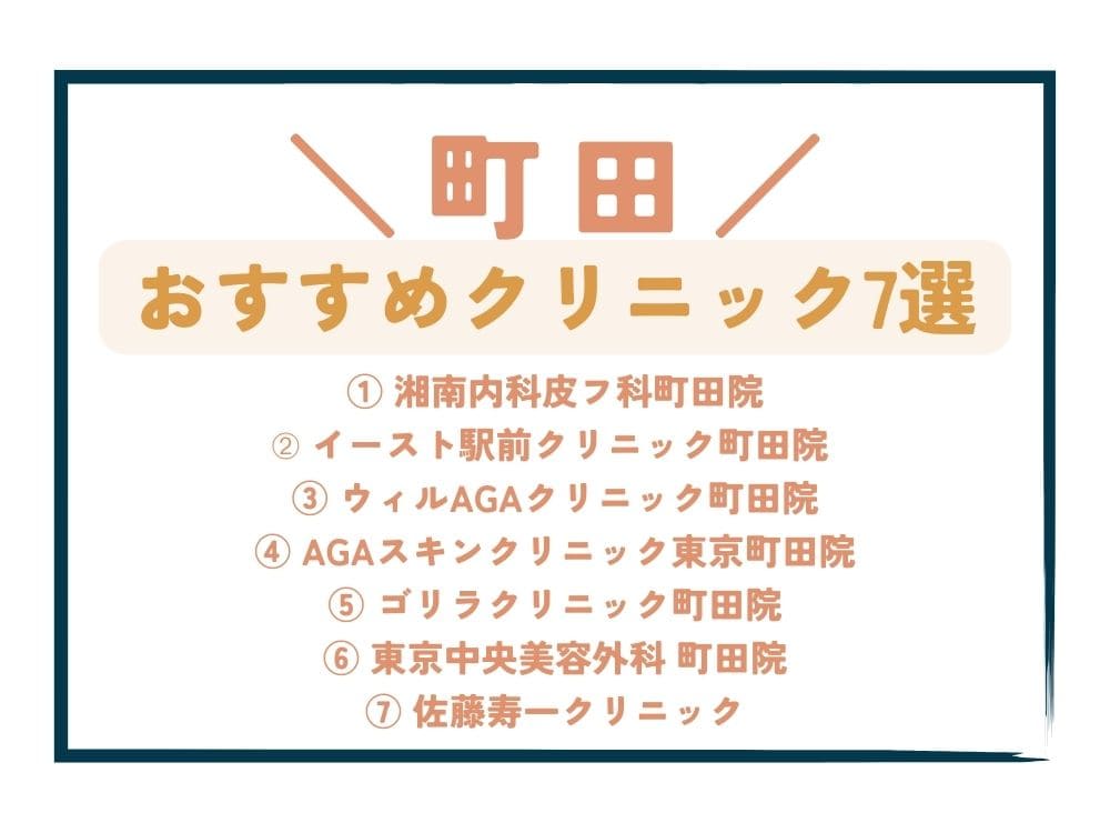 【町田】AGA治療が安い！おすすめクリニック7選