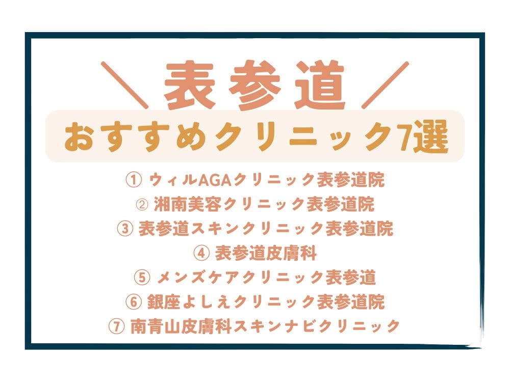 【表参道】AGA治療が安い！おすすめクリニック7選