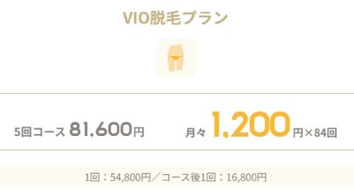 リゼクリニックVIO脱毛料金