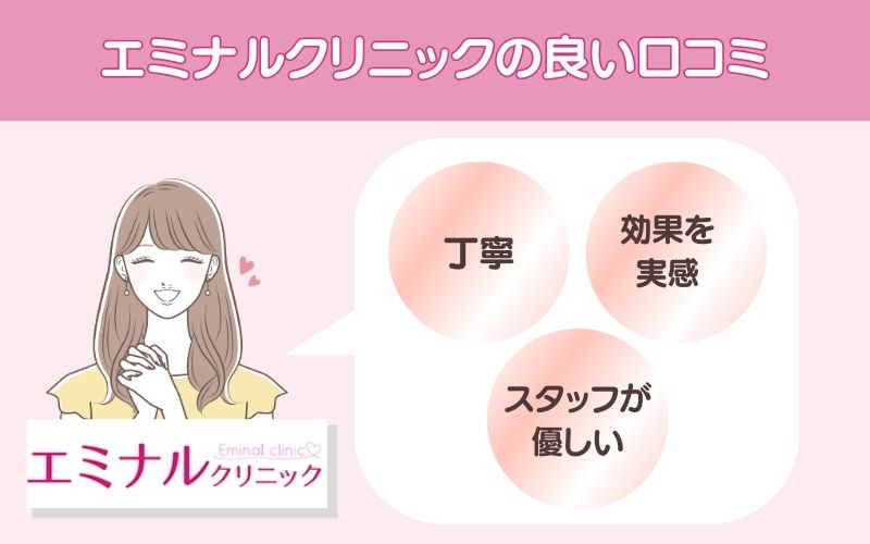 エミナルクリニックの良い口コミ