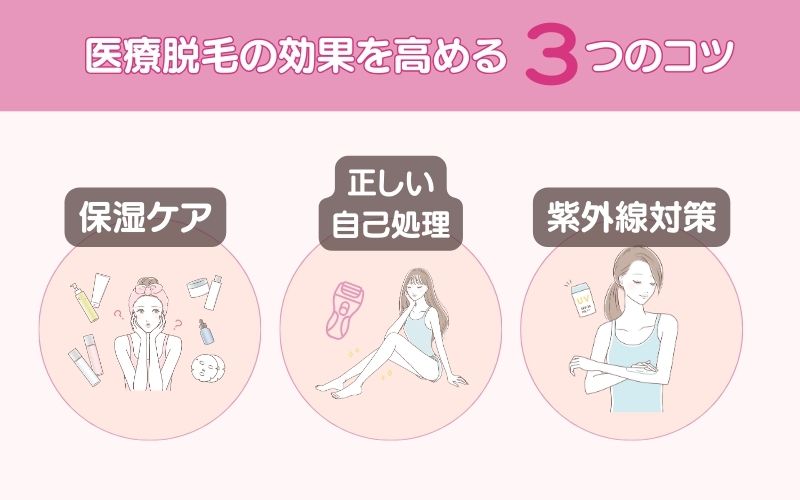 医療脱毛の効果を高める3つのコツ