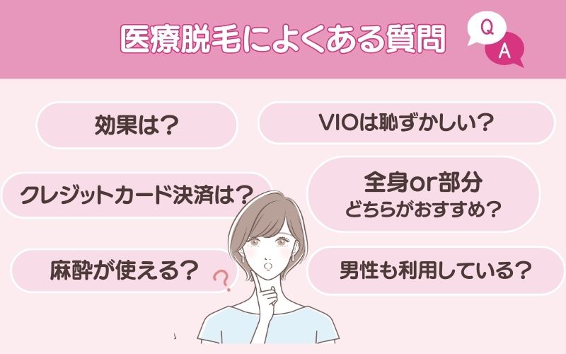 医療脱毛に関するよくある質問