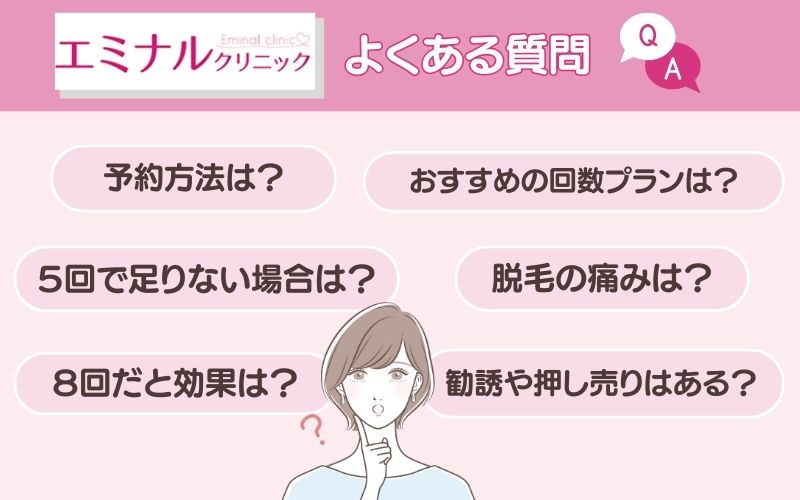 エミナルクリニックの脱毛でよくある質問